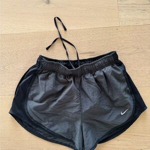 Nike Women's Charcoal and Black Athletic Shorts